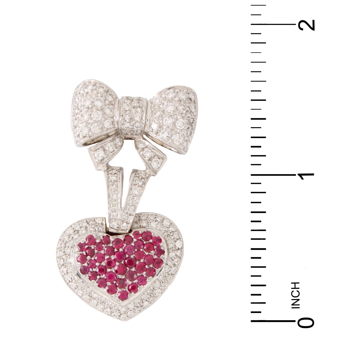 Diamond, Ruby and 18K Pendant