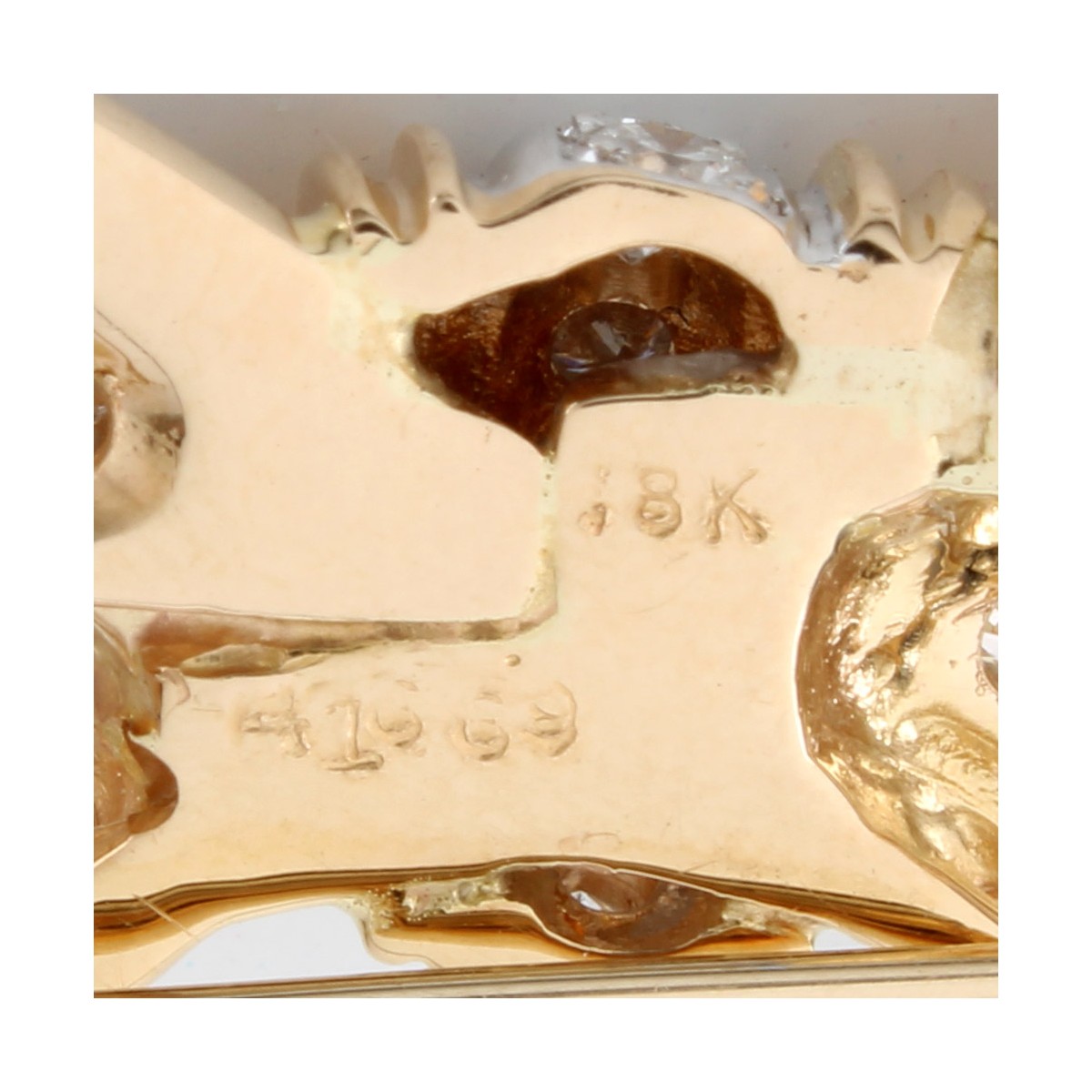 Diamond and 18K Bow Brooch