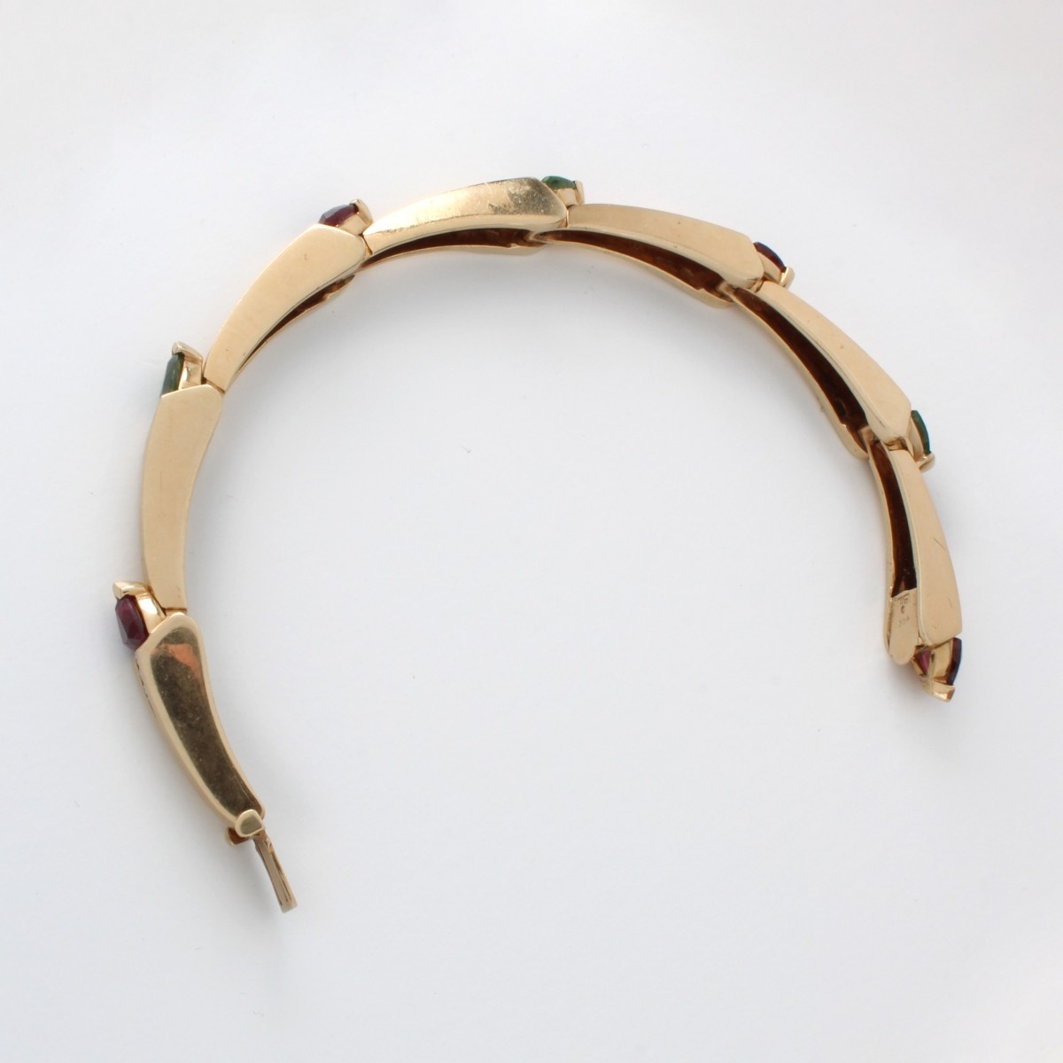 Tourmaline, Diamond and 14K Bracelet