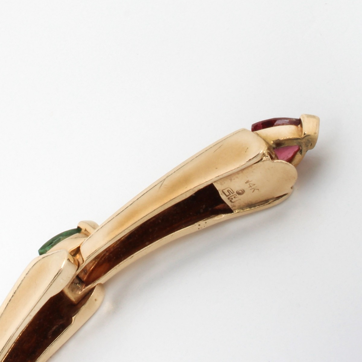 Tourmaline, Diamond and 14K Bracelet