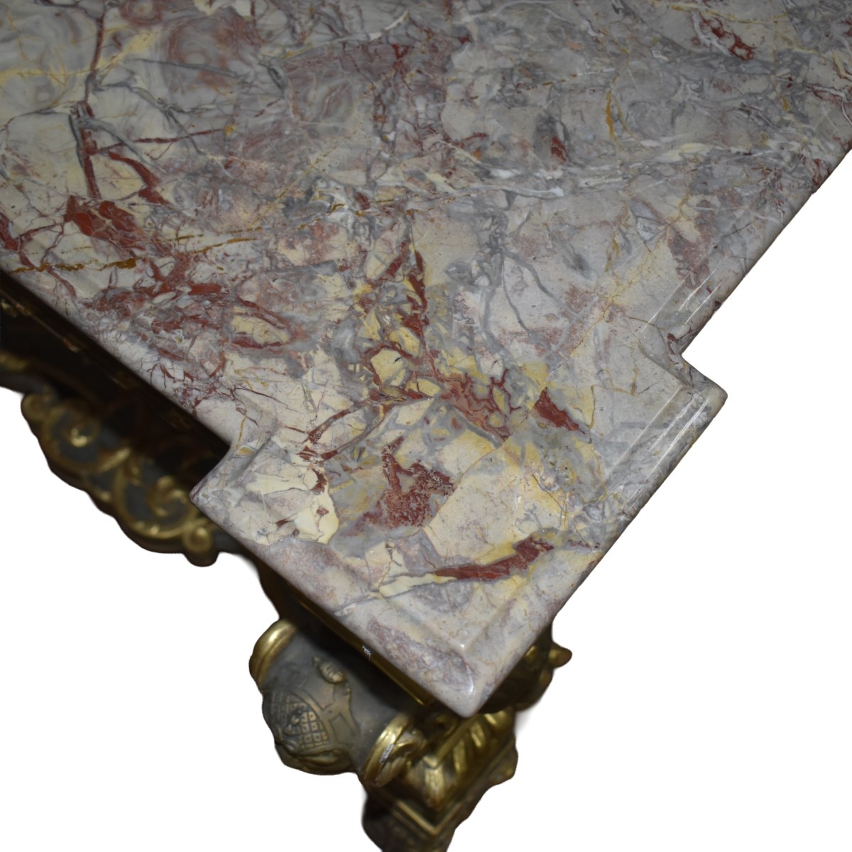 Antique Gilt Wood and Marble Table