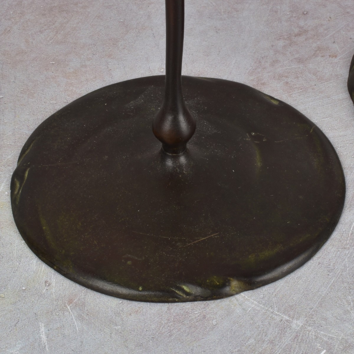 Pair of Tiffany Studios Candlesticks.