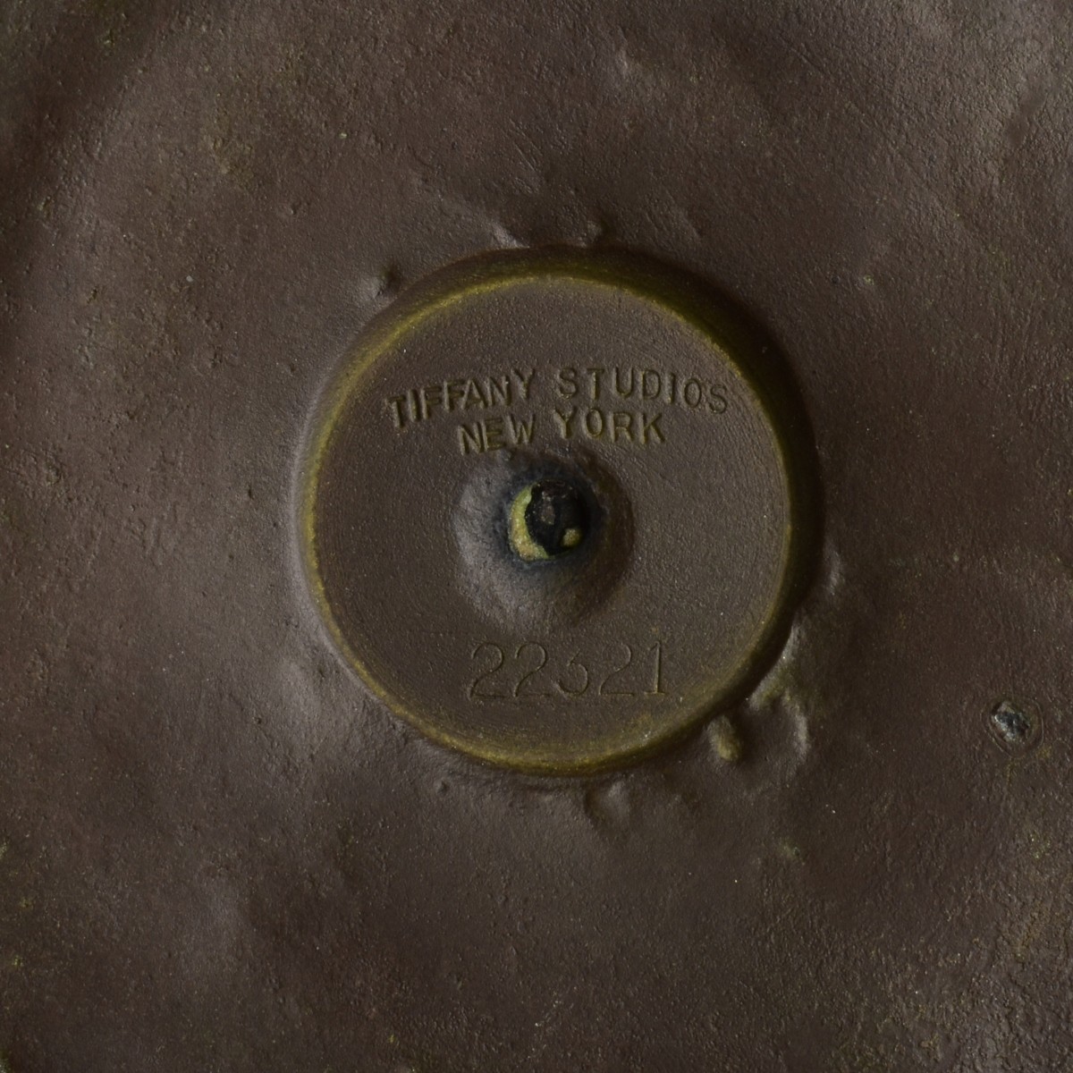 Pair of Tiffany Studios Candlesticks.