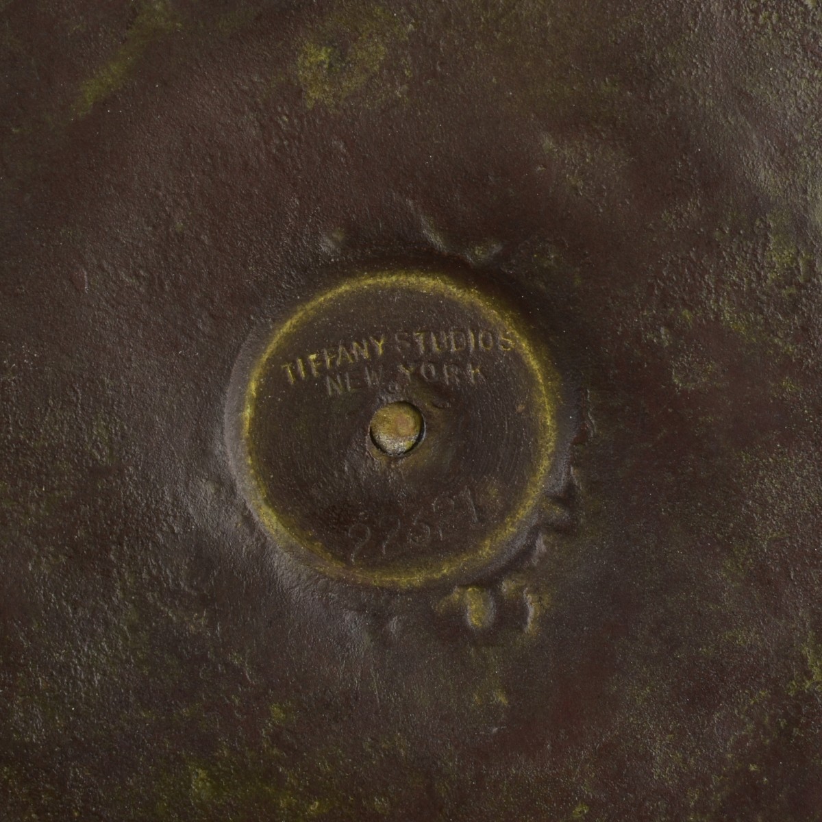 Pair of Tiffany Studios Candlesticks.