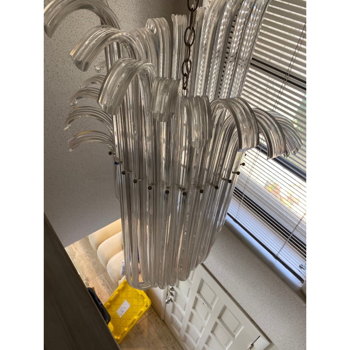 Lg. Acrylic Drop Geometric Chandelier