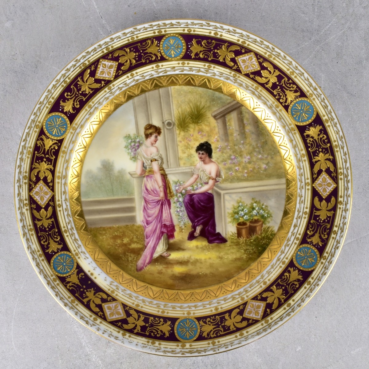 19/20th Century Royal Vienna Hand-Painted Cabinet