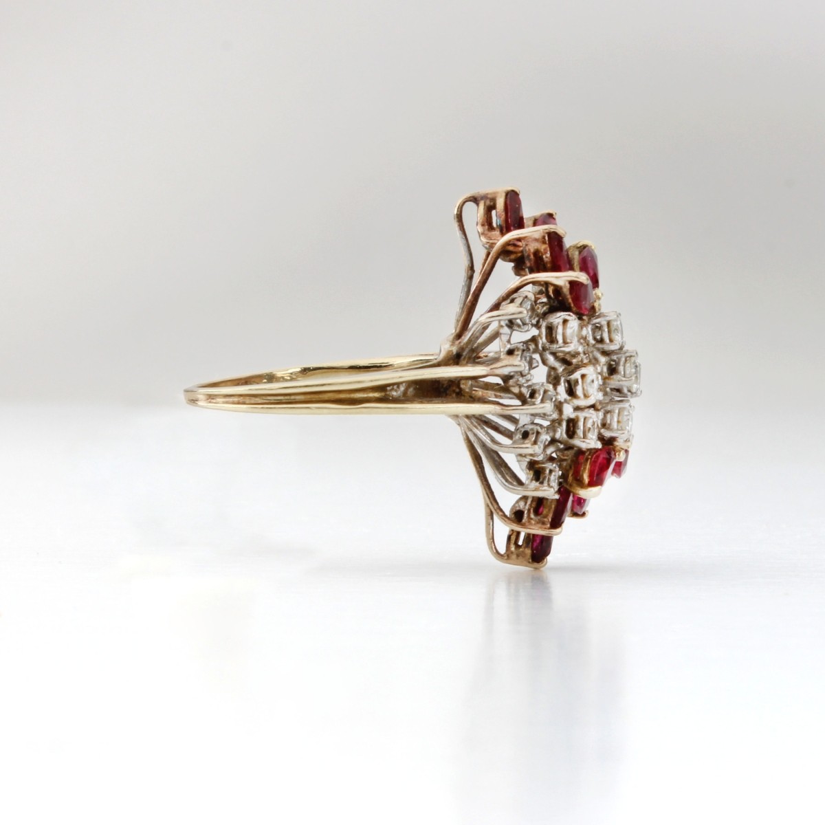 Diamond, Ruby and 14K Ring