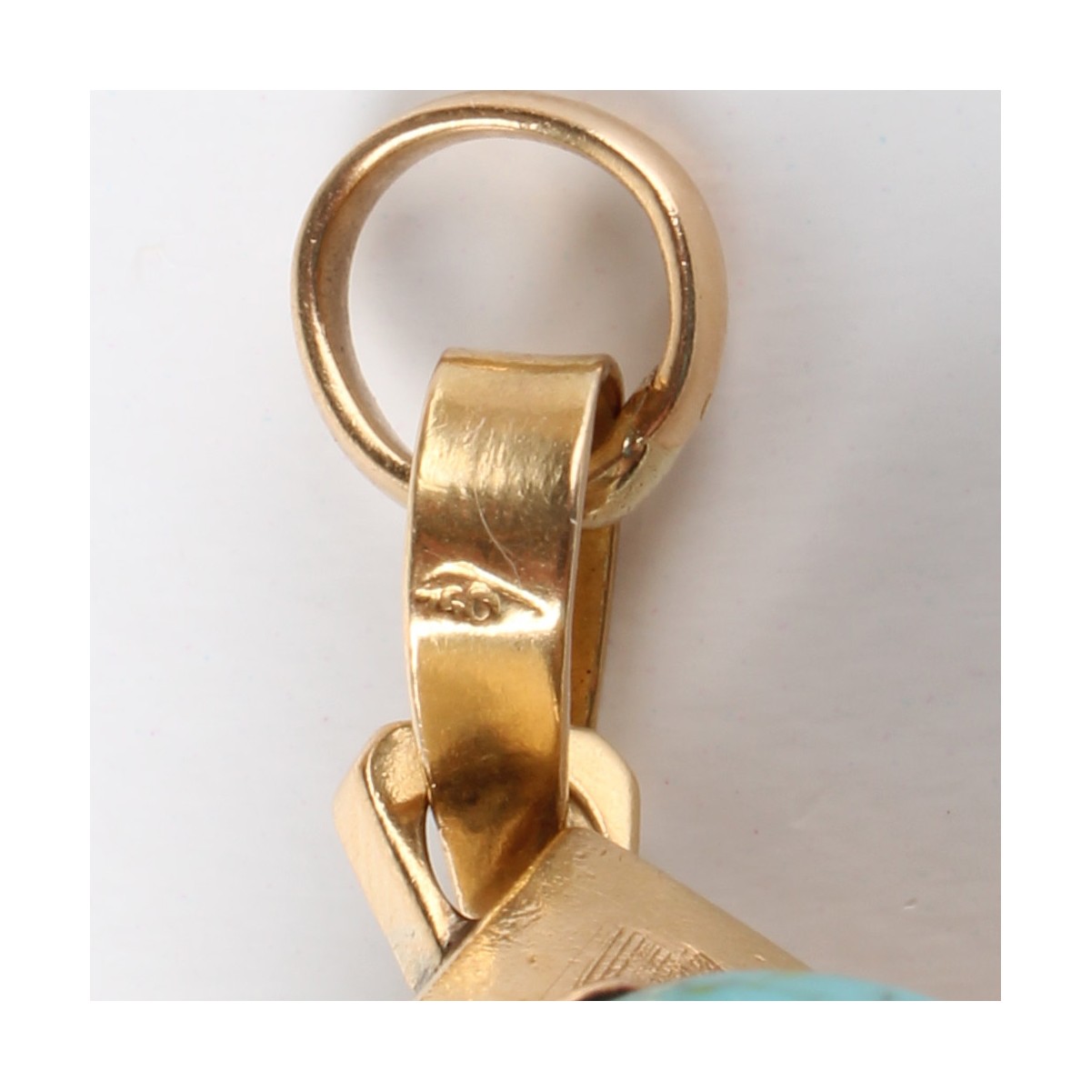 Turquoise, Lapis and 18K Pendant