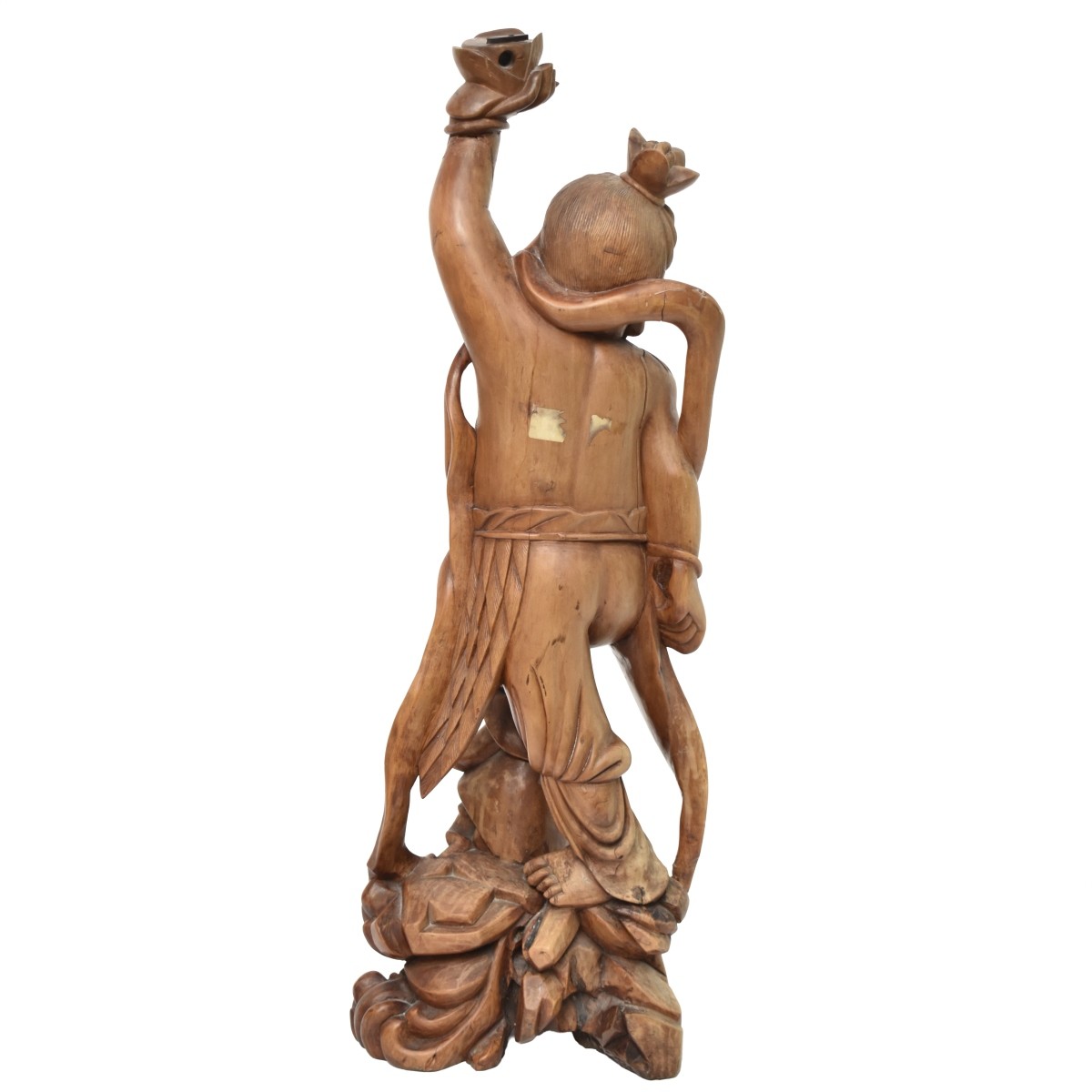 Carved Chinese Sculpture of a Lady