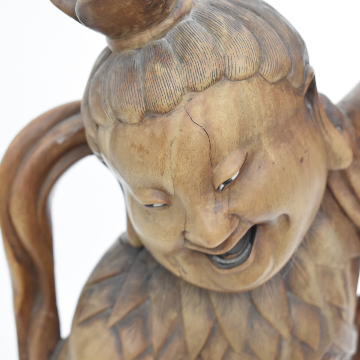 Carved Chinese Sculpture of a Lady