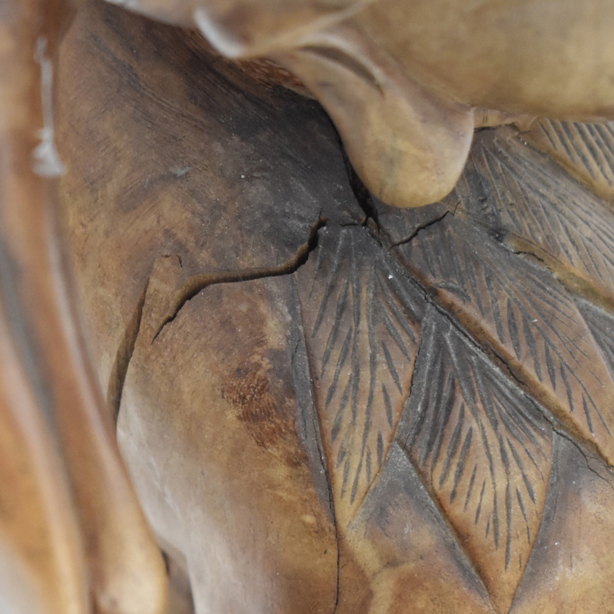 Carved Chinese Sculpture of a Lady