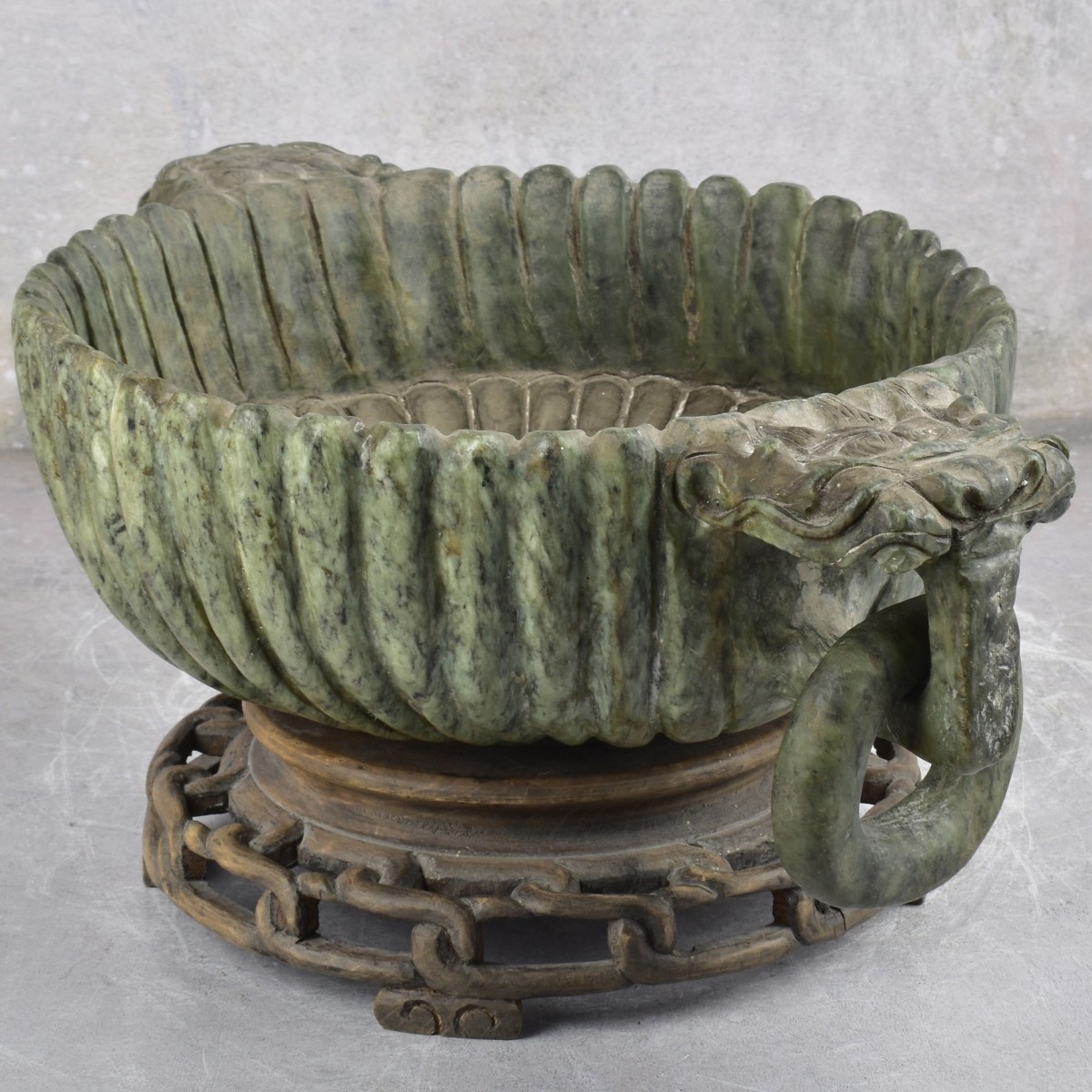 Chinese Hand Carved Jade Bowl