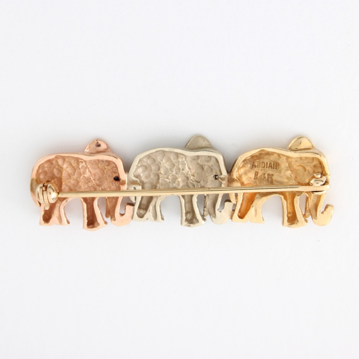 14K Elephant Pin
