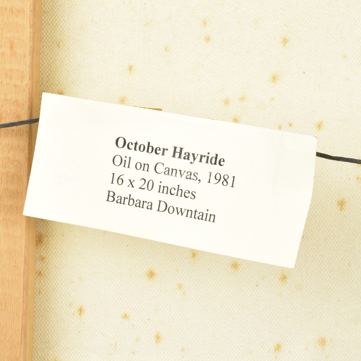 Barbara Downtain Oil on Canvas