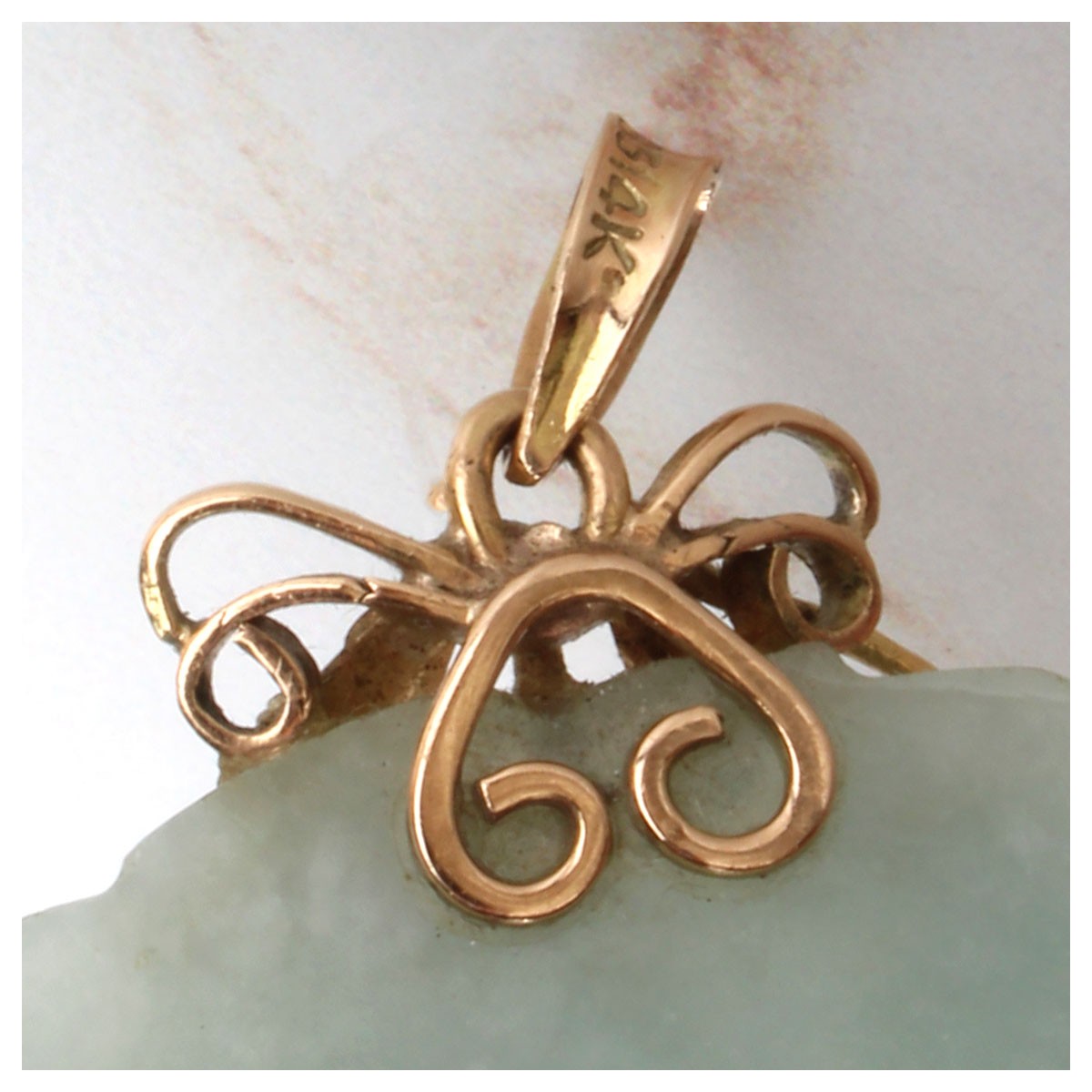 Jade and 14K Pendant