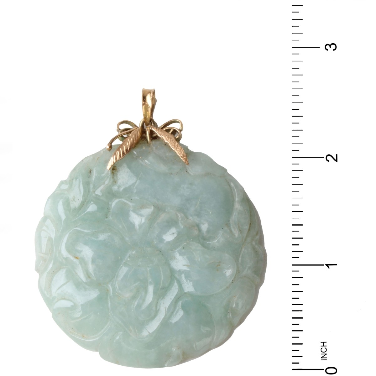 Jade and 14K Pendant