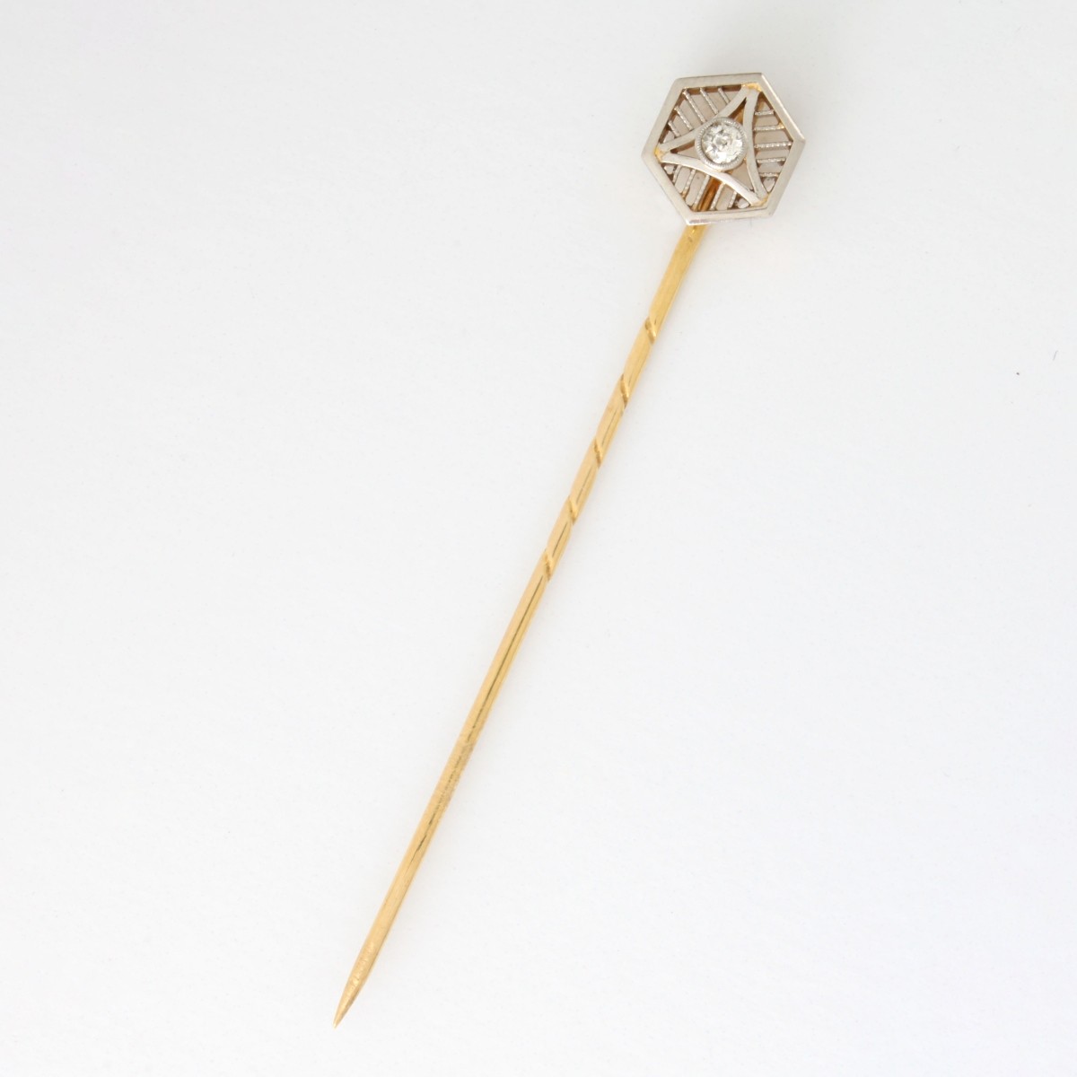 Diamond and 14K Stickpin