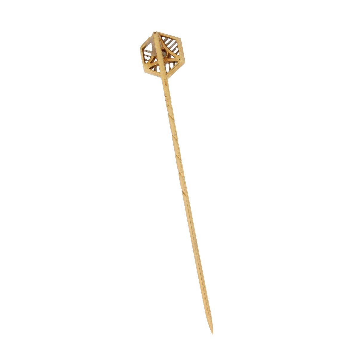 Diamond and 14K Stickpin