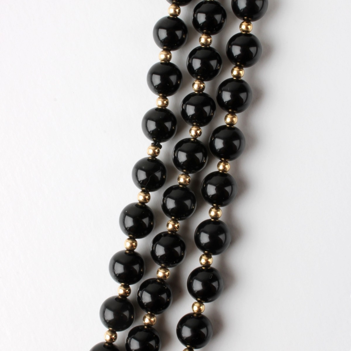 Onyx and 14K Necklace and Bracelet