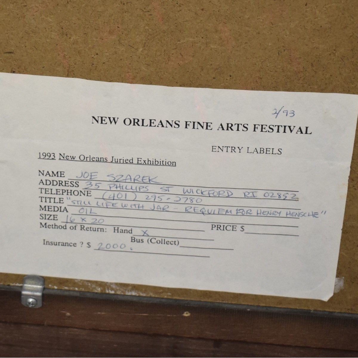 Joseph Szarek, America (20th Century)