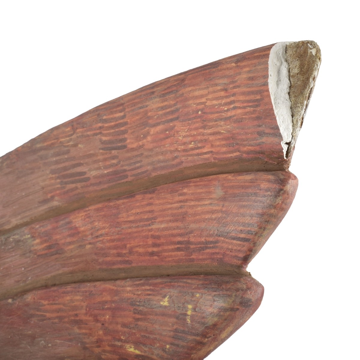 19th/20th C Carved and Painted Wood Cherub