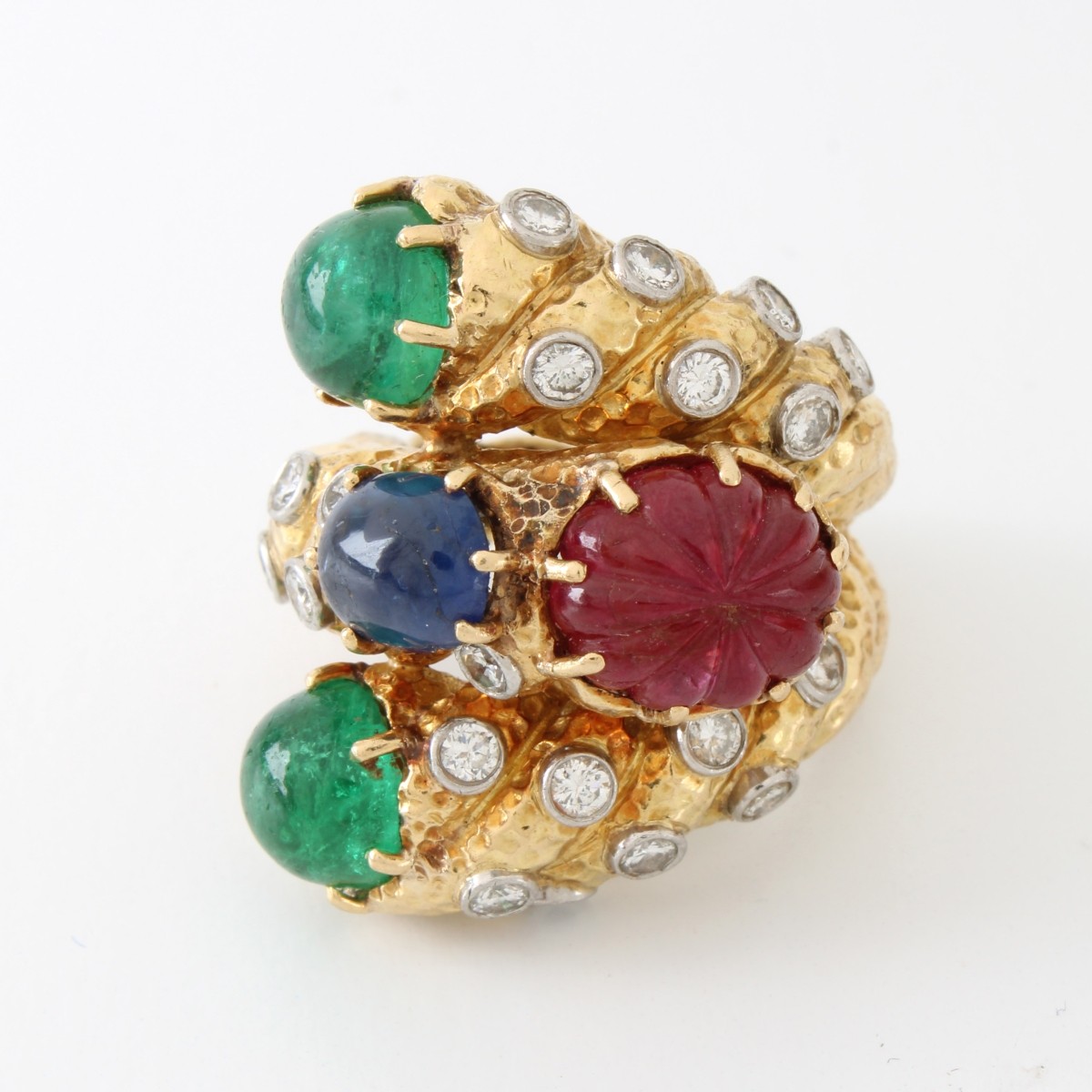 David Webb Gemstone and 18K Ring