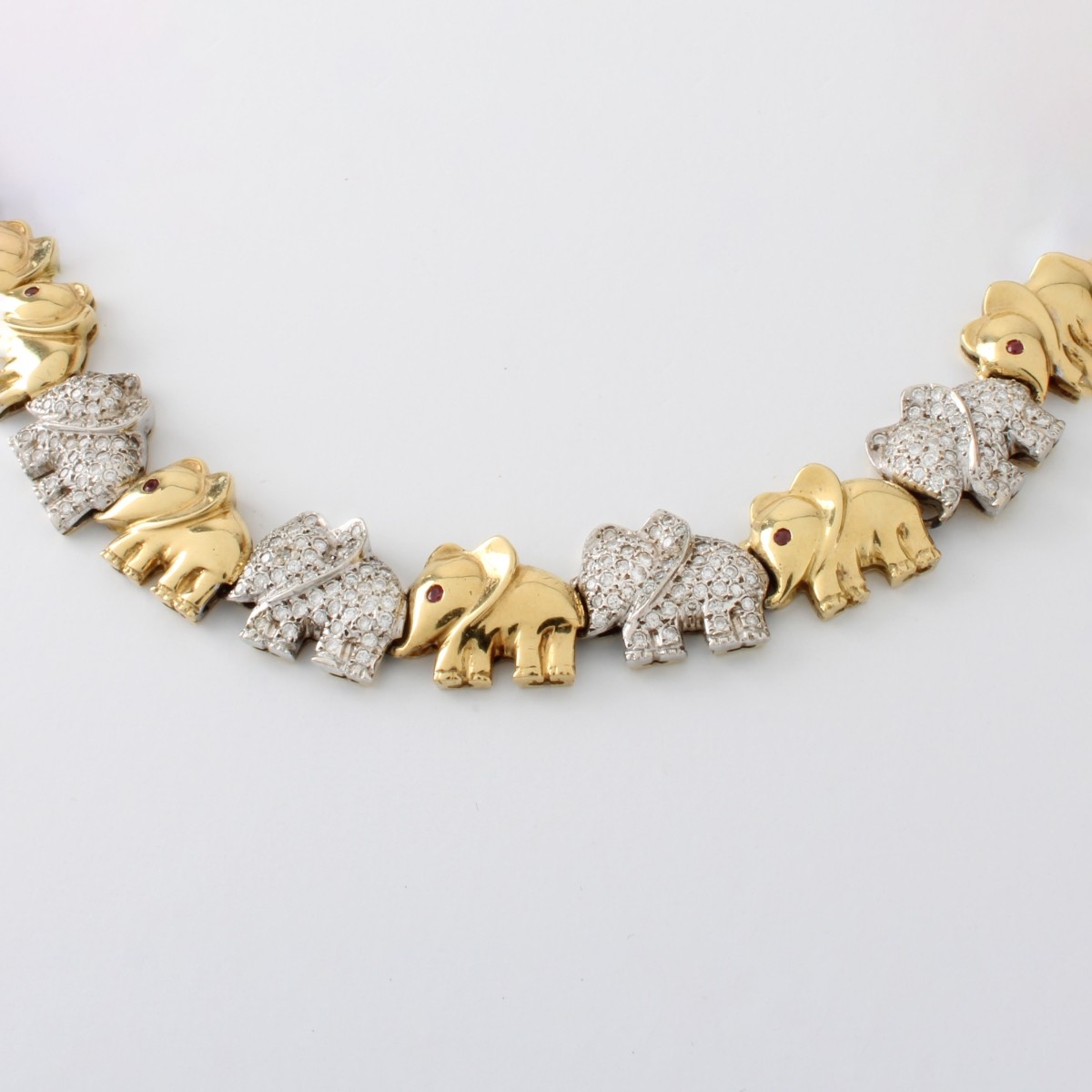 Diamond and 18K Necklace and Bracelet