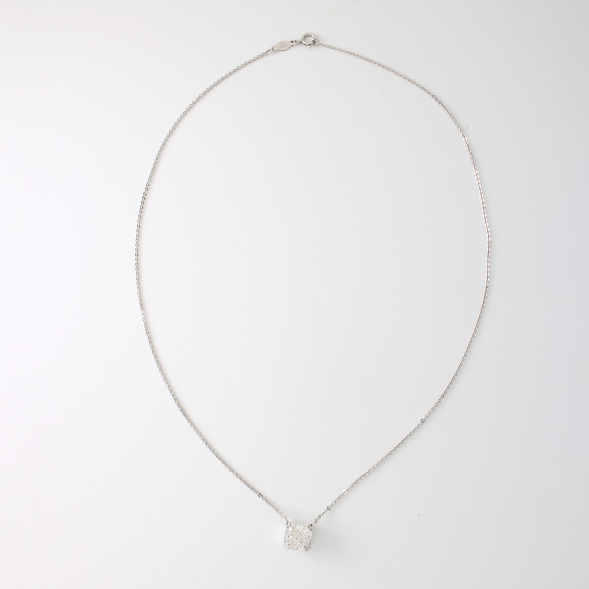 GIA Diamond and Platinum Necklace