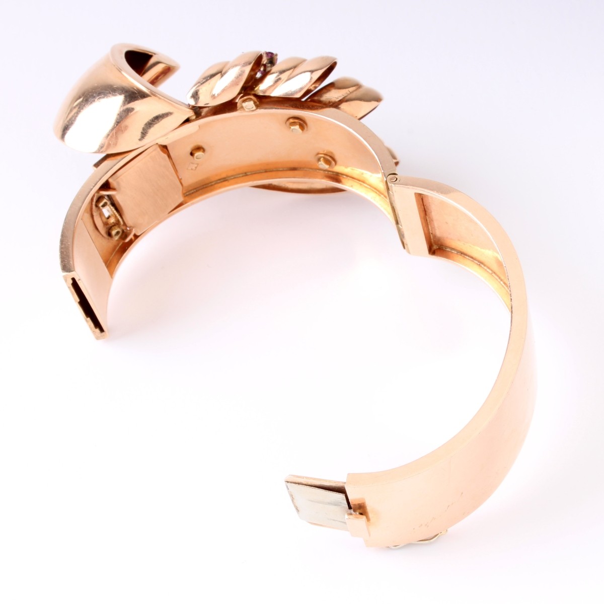 Gemstone and 14K Bracelet Watch