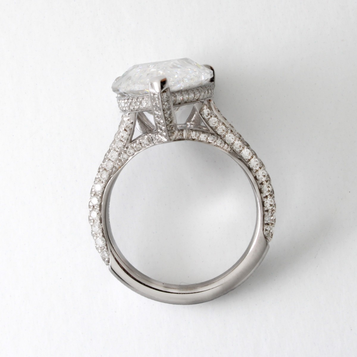 GIA 10.43ct Diamond and 18K Ring