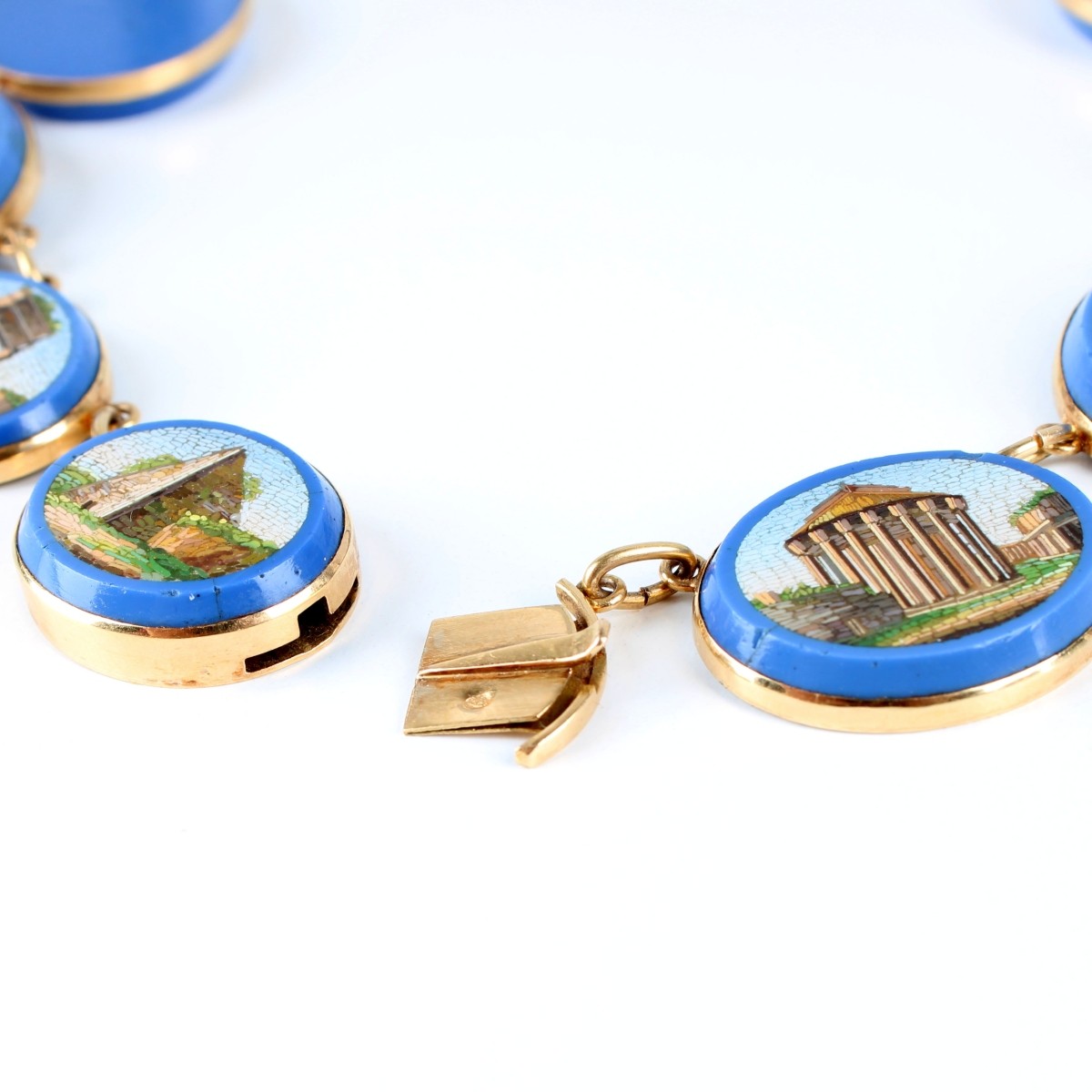 19th/20th C. 14K and Micro-mosaic Choker