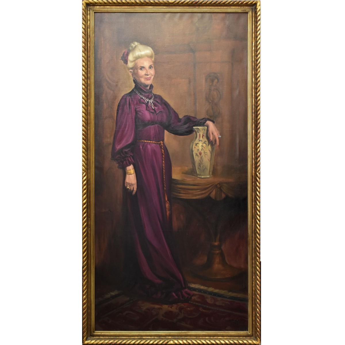 Large oil on Canvas Portrait