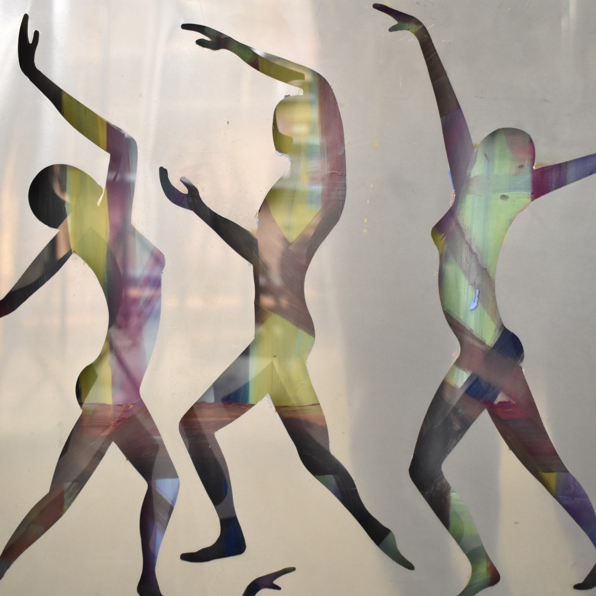 Modern Abstract, Acrylic and Metal Wall Art