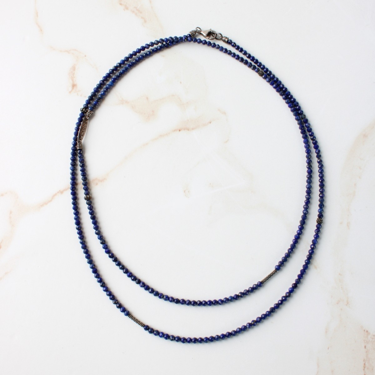 Lagos Sapphire and Sterling Necklace