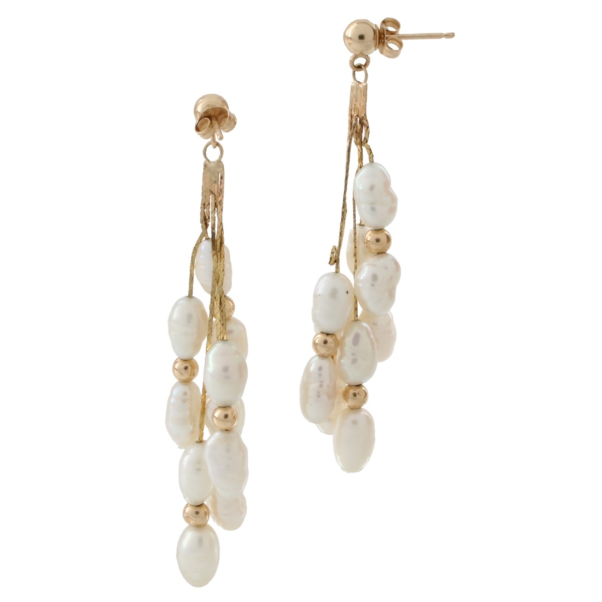 Pearl and 14K Earrings