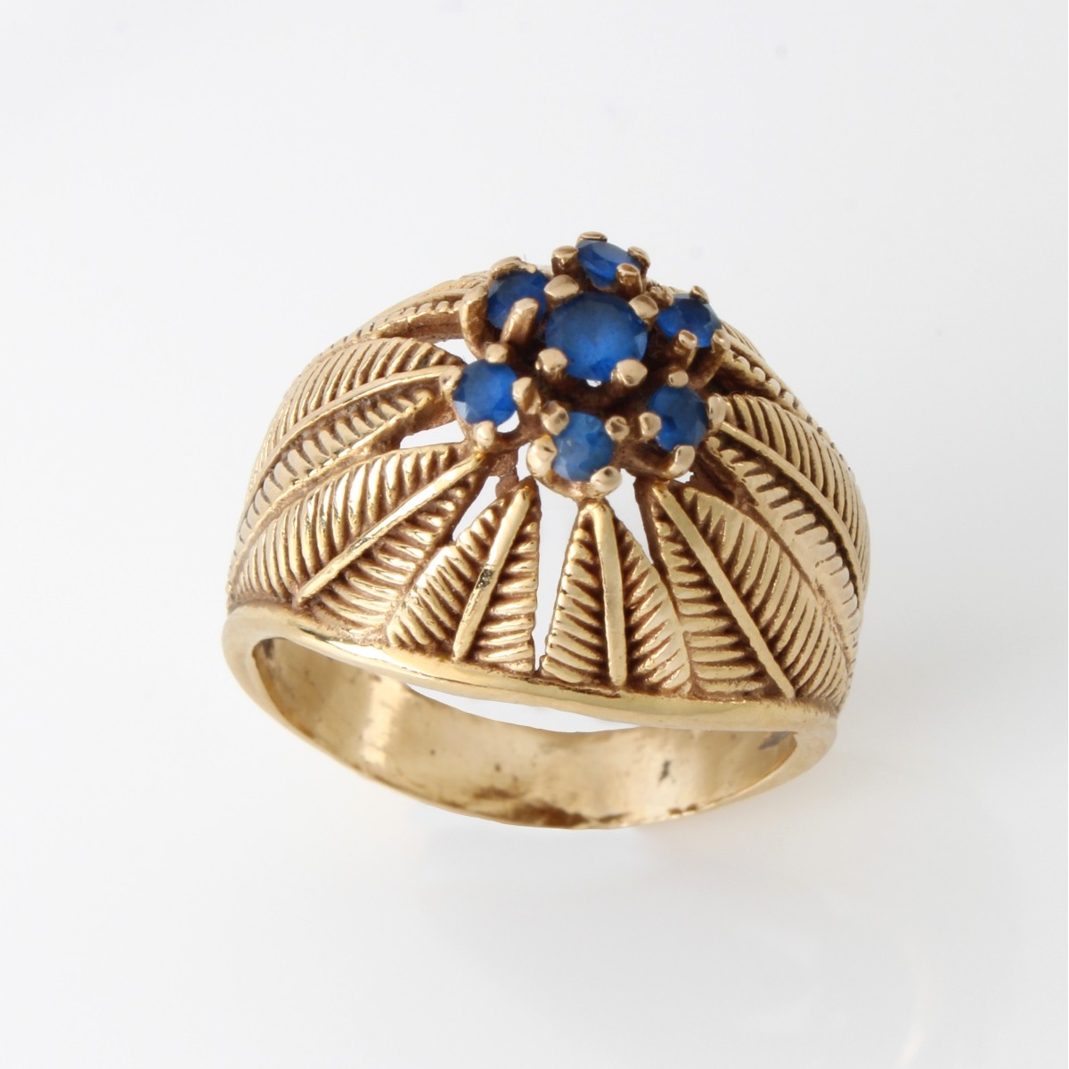 Sapphire and 14K Ring