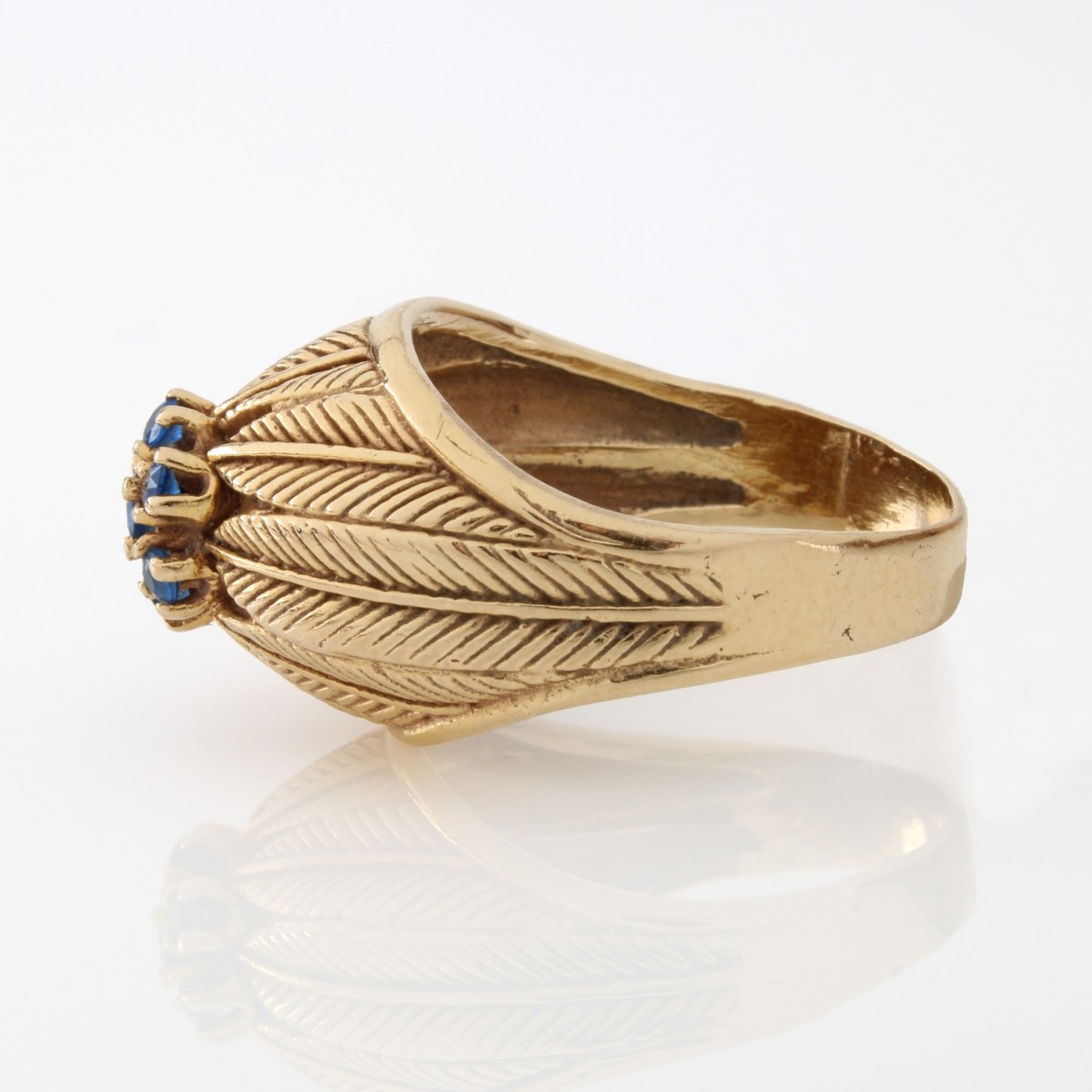 Sapphire and 14K Ring