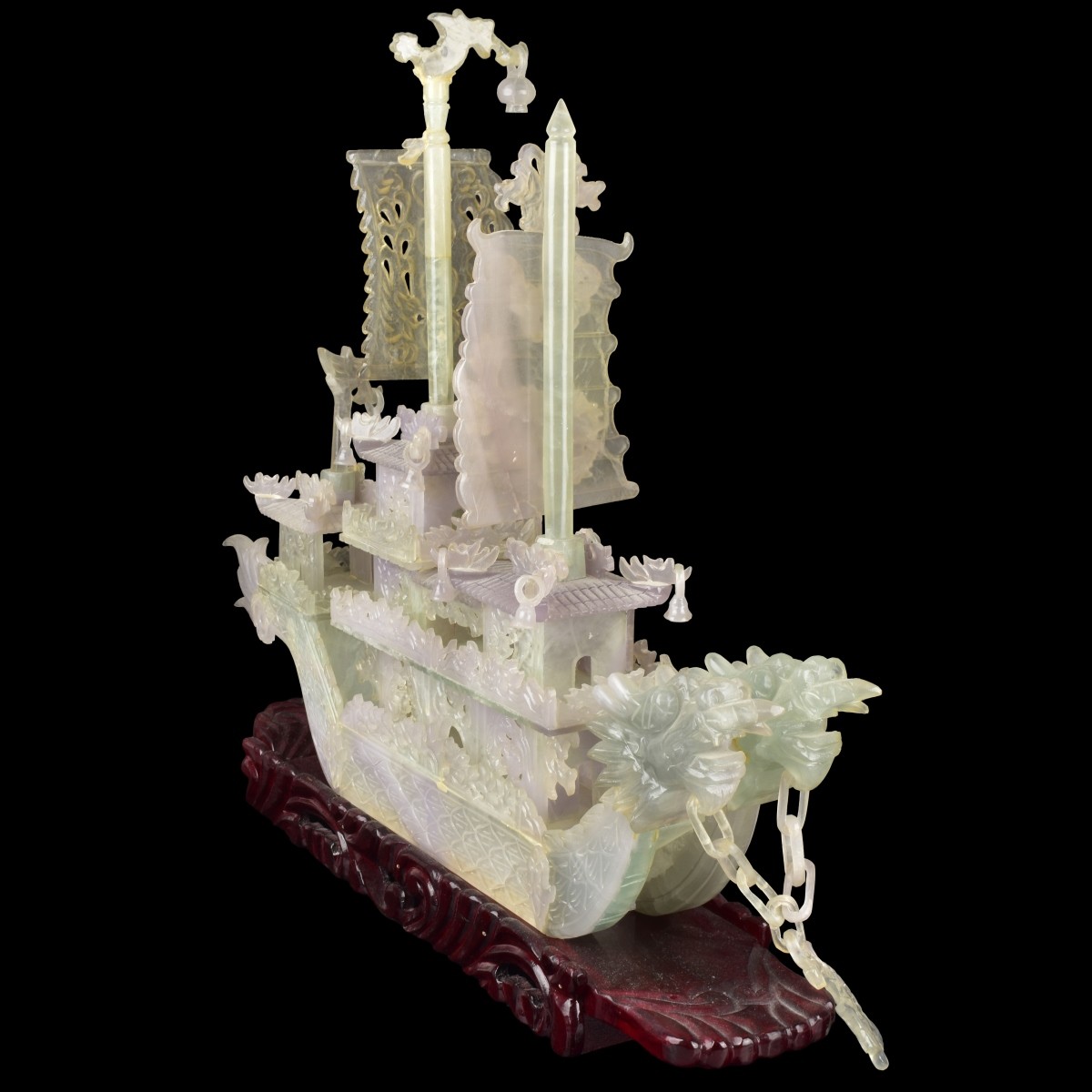 Chinese Jade Dragon Boat