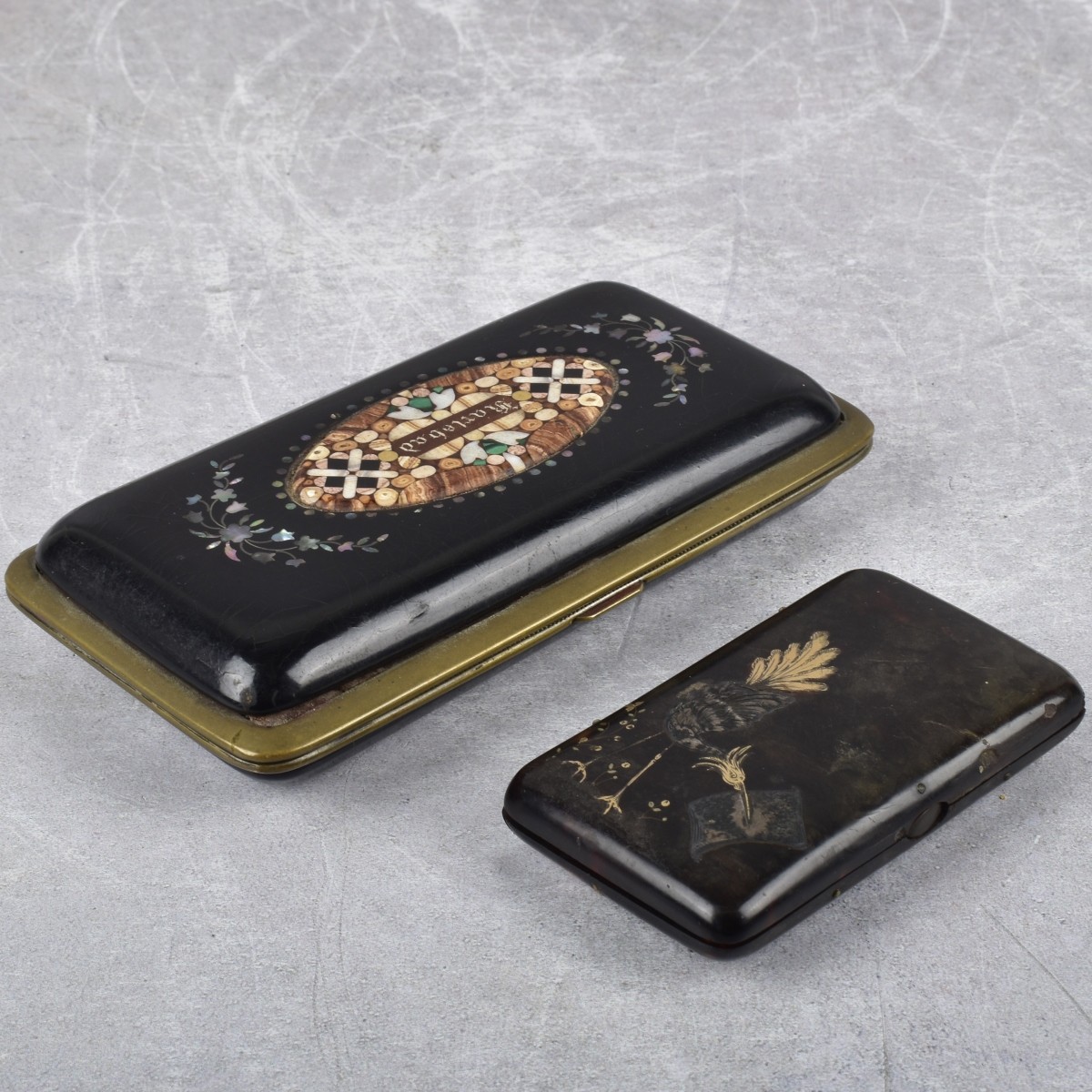 Antique Inlaid Boxes