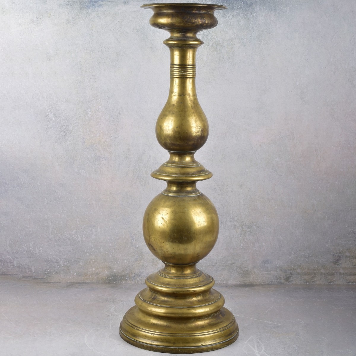 Monumental Vintage Brass Candlestick