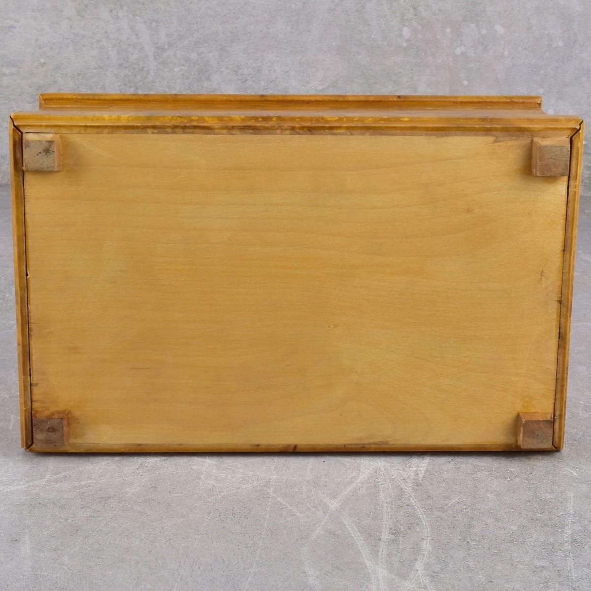 Burl Wood Hinged Boxes with Secret Drawers