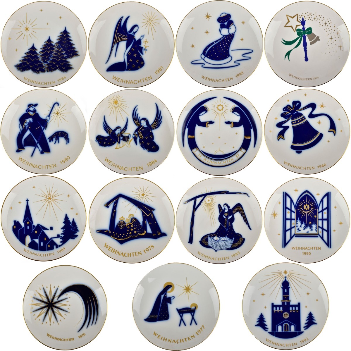KPM German Porcelain Christmas Plates