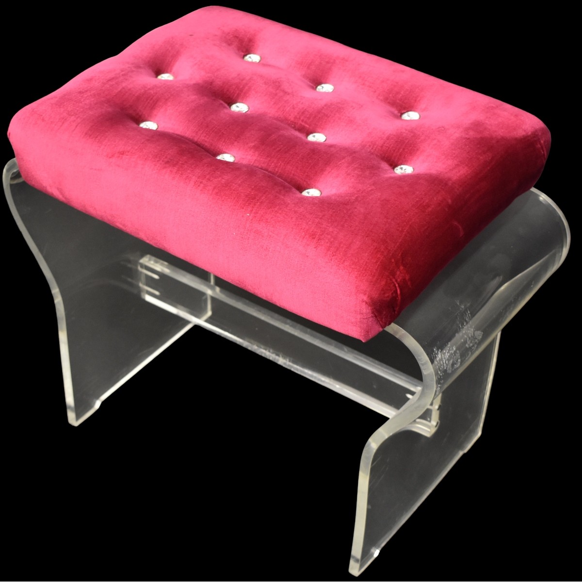 Lucite Make Up Table and Stool