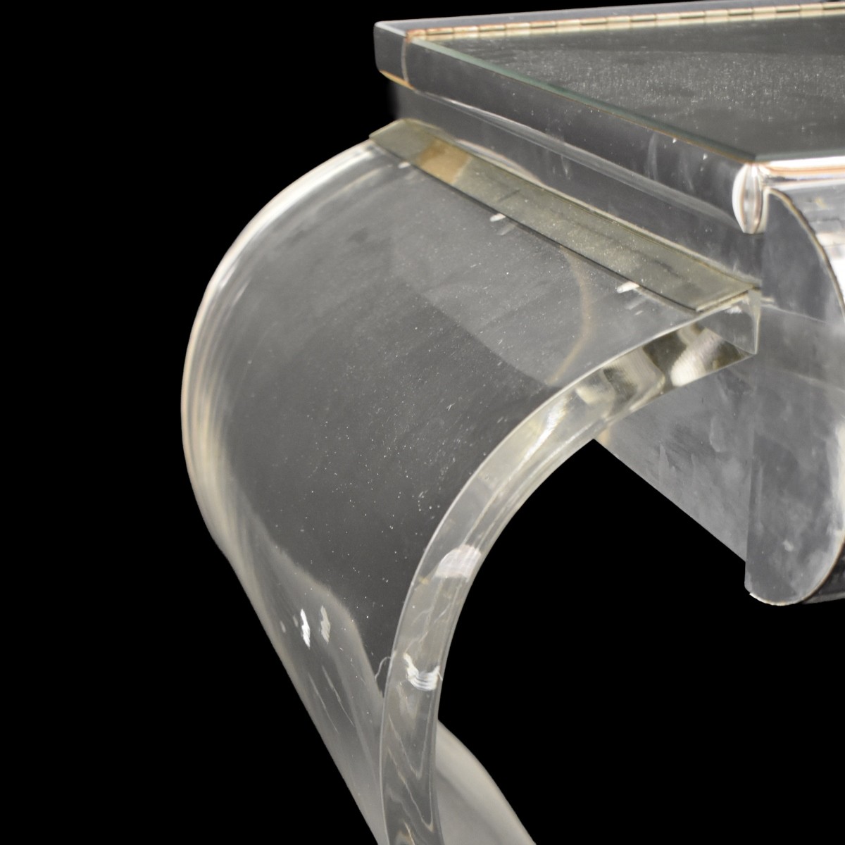 Lucite Make Up Table and Stool