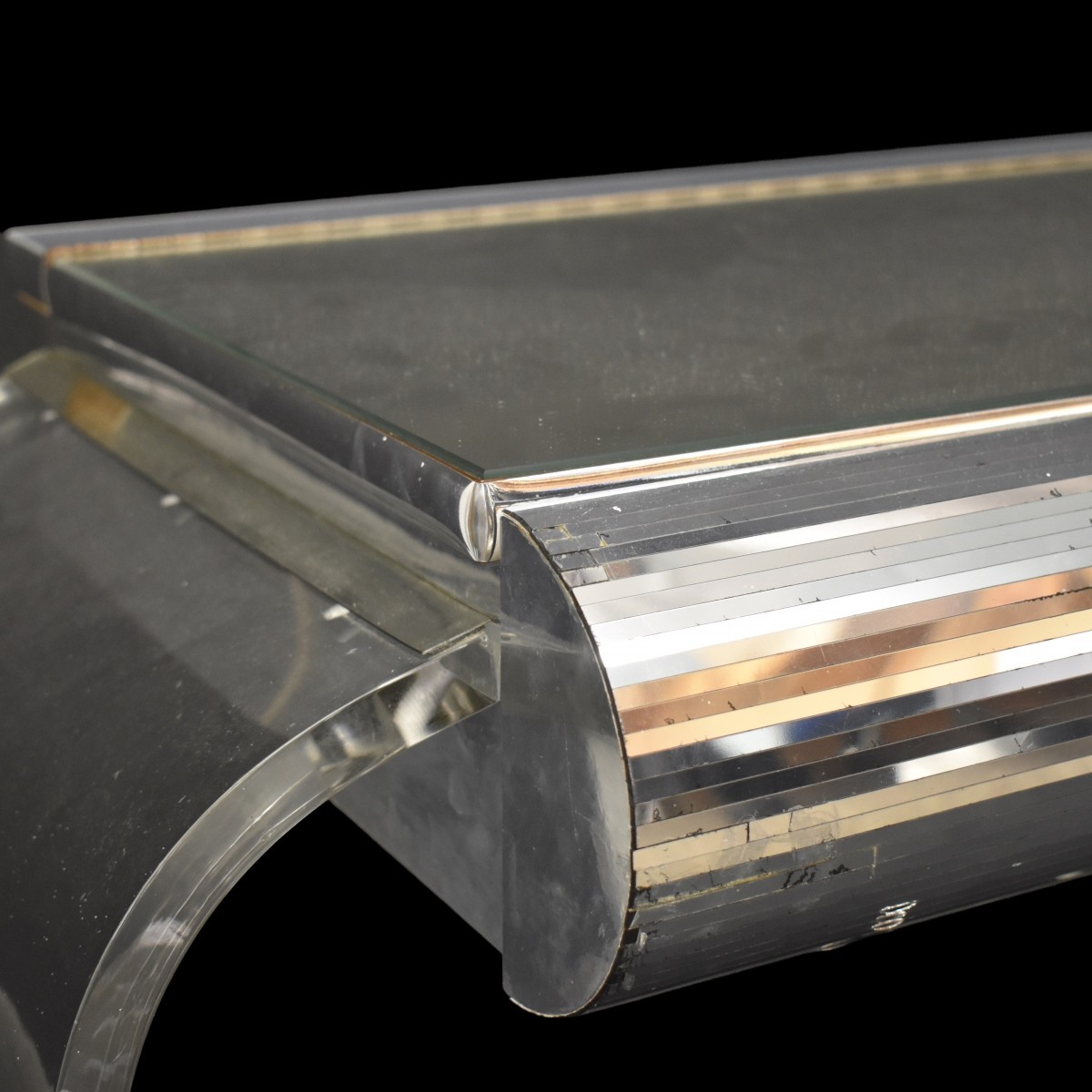 Lucite Make Up Table and Stool