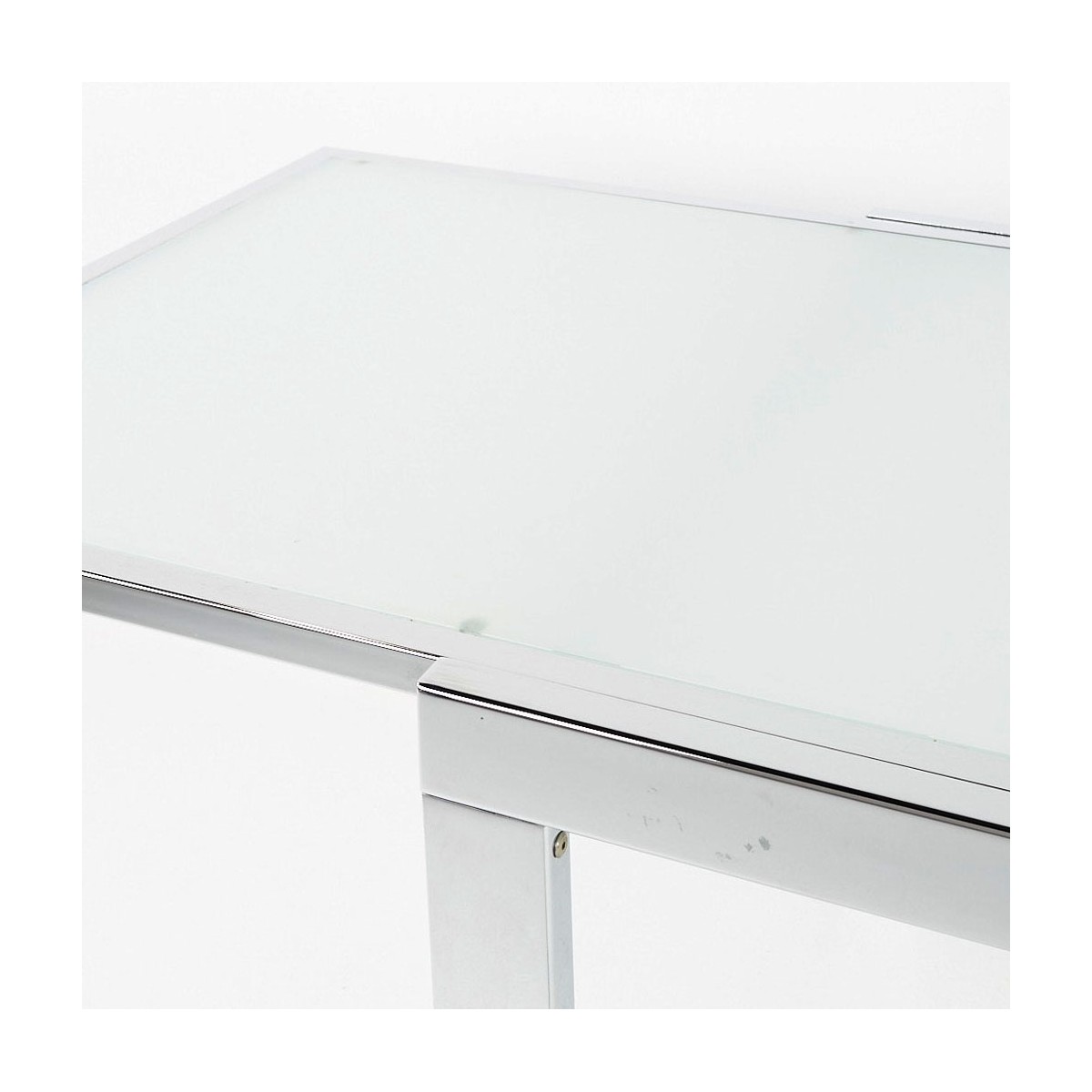 Mid-Century Milo Baughman Glass and Chrome Table