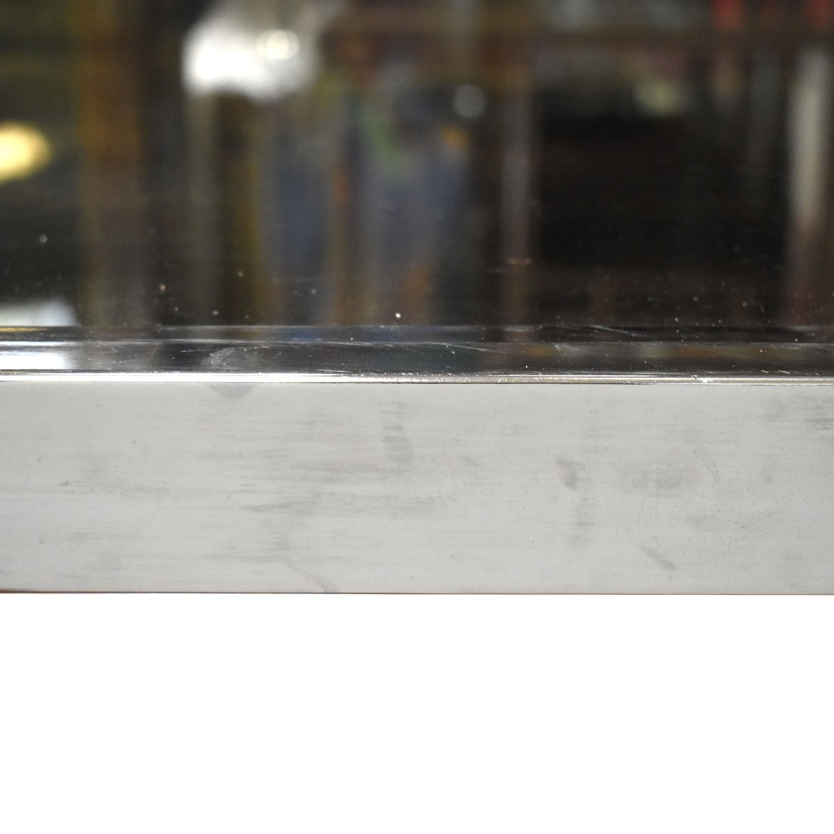 Mid-Century Milo Baughman Glass and Chrome Table