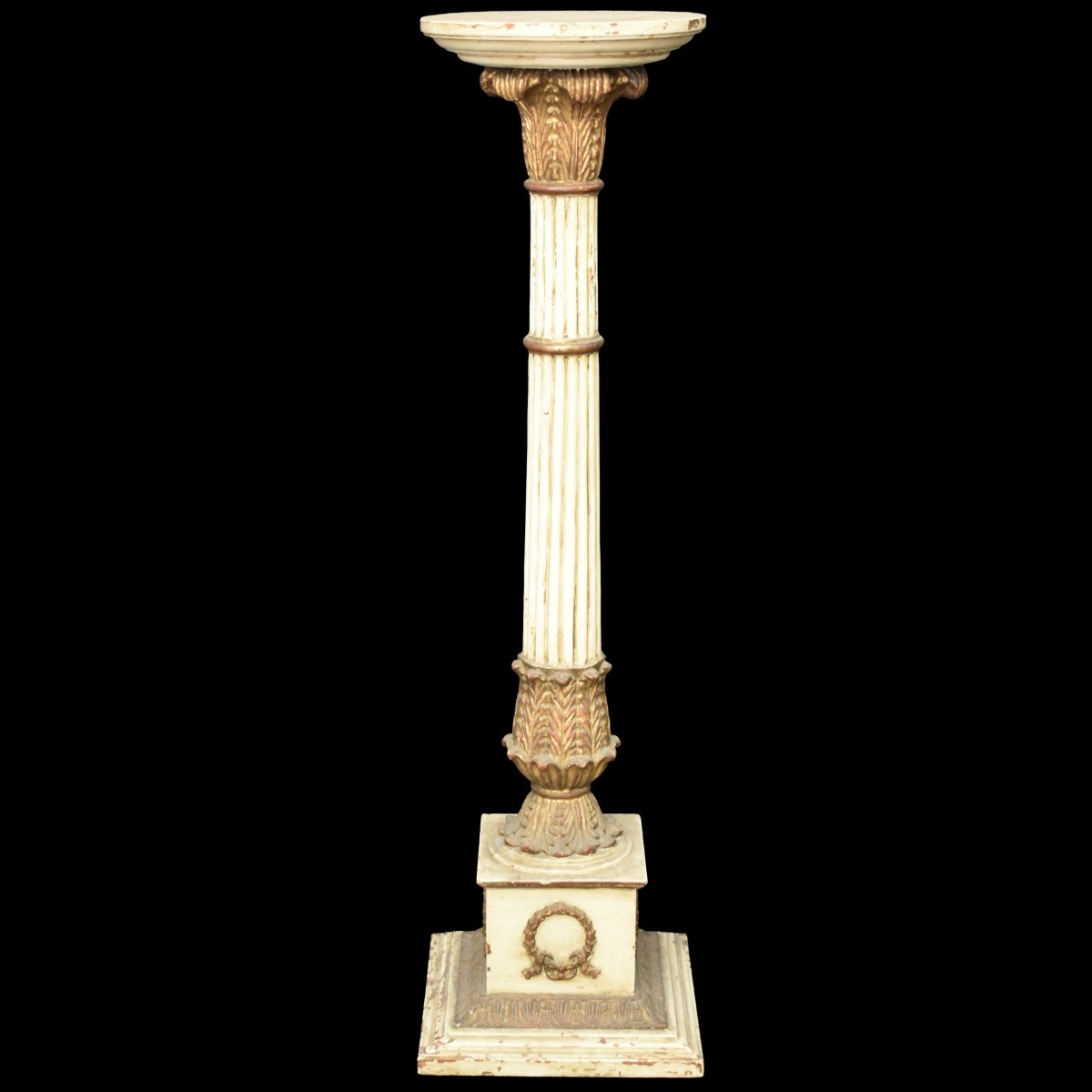 Antique Gilt Wood Columnar Pedestal