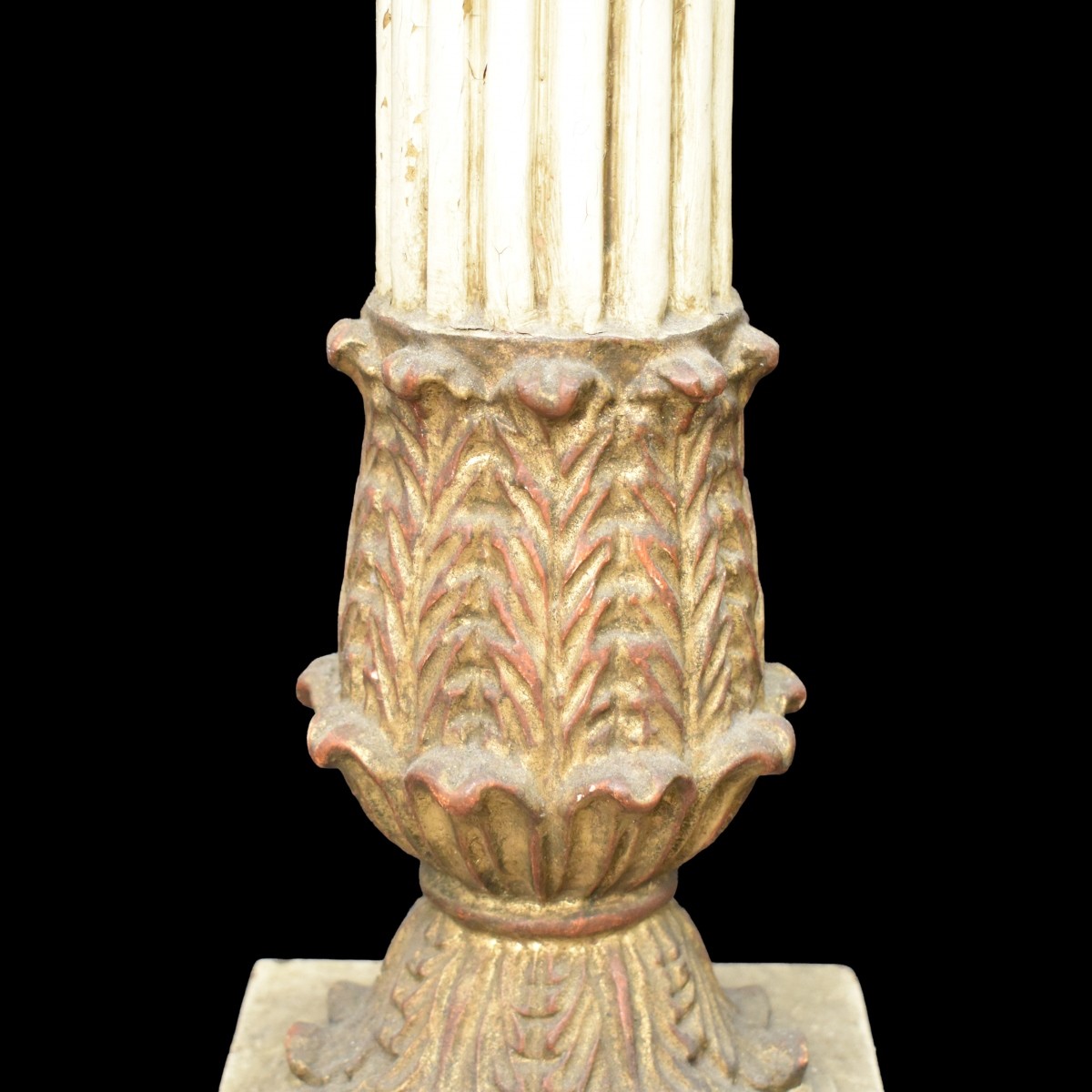 Antique Gilt Wood Columnar Pedestal