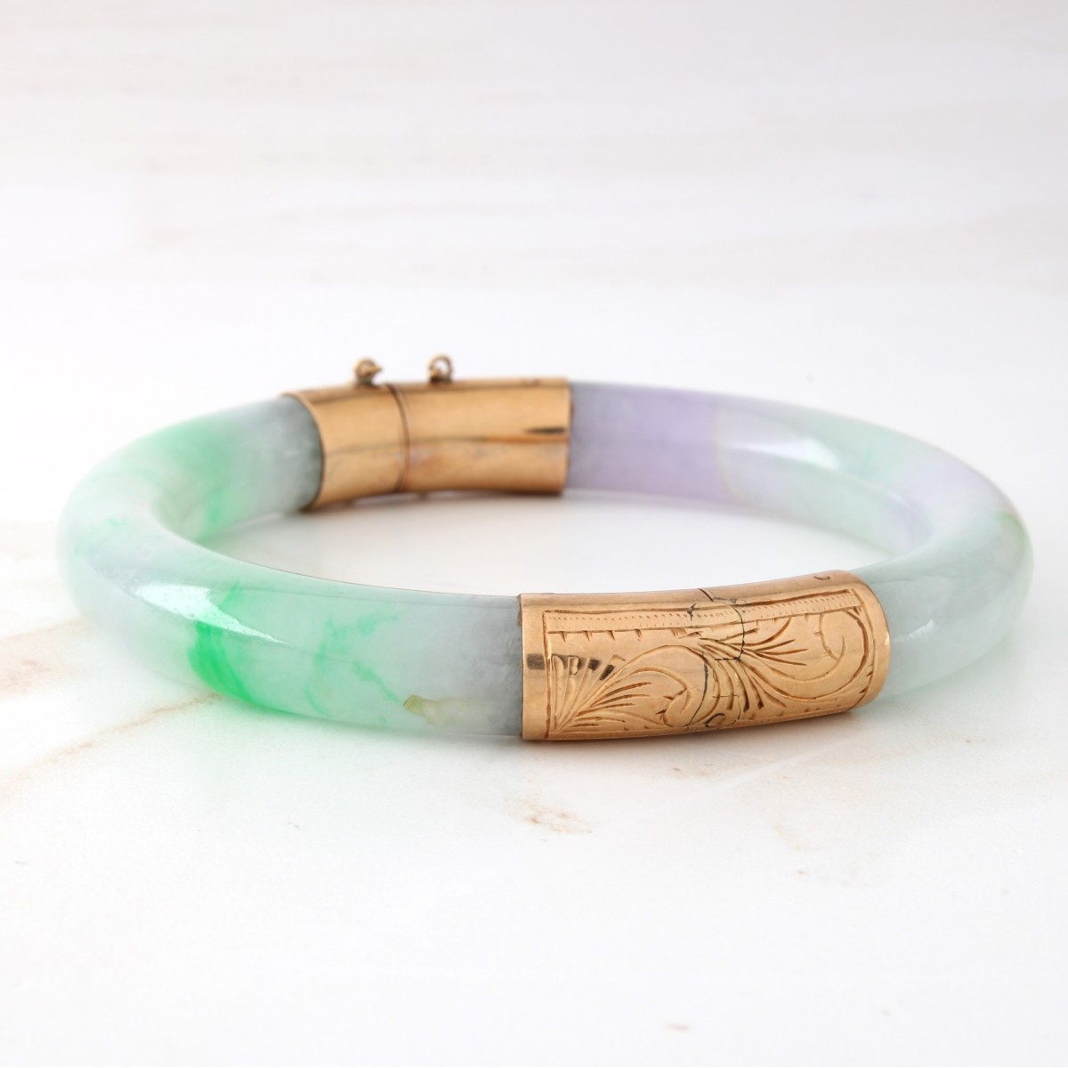 Jade and 14K Bracelet